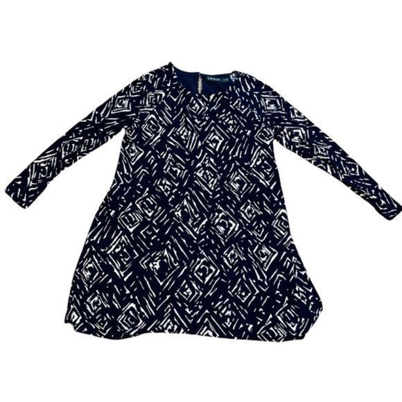 Ralph Lauren Blue and White Patterned Dress - Picture 6 of 7